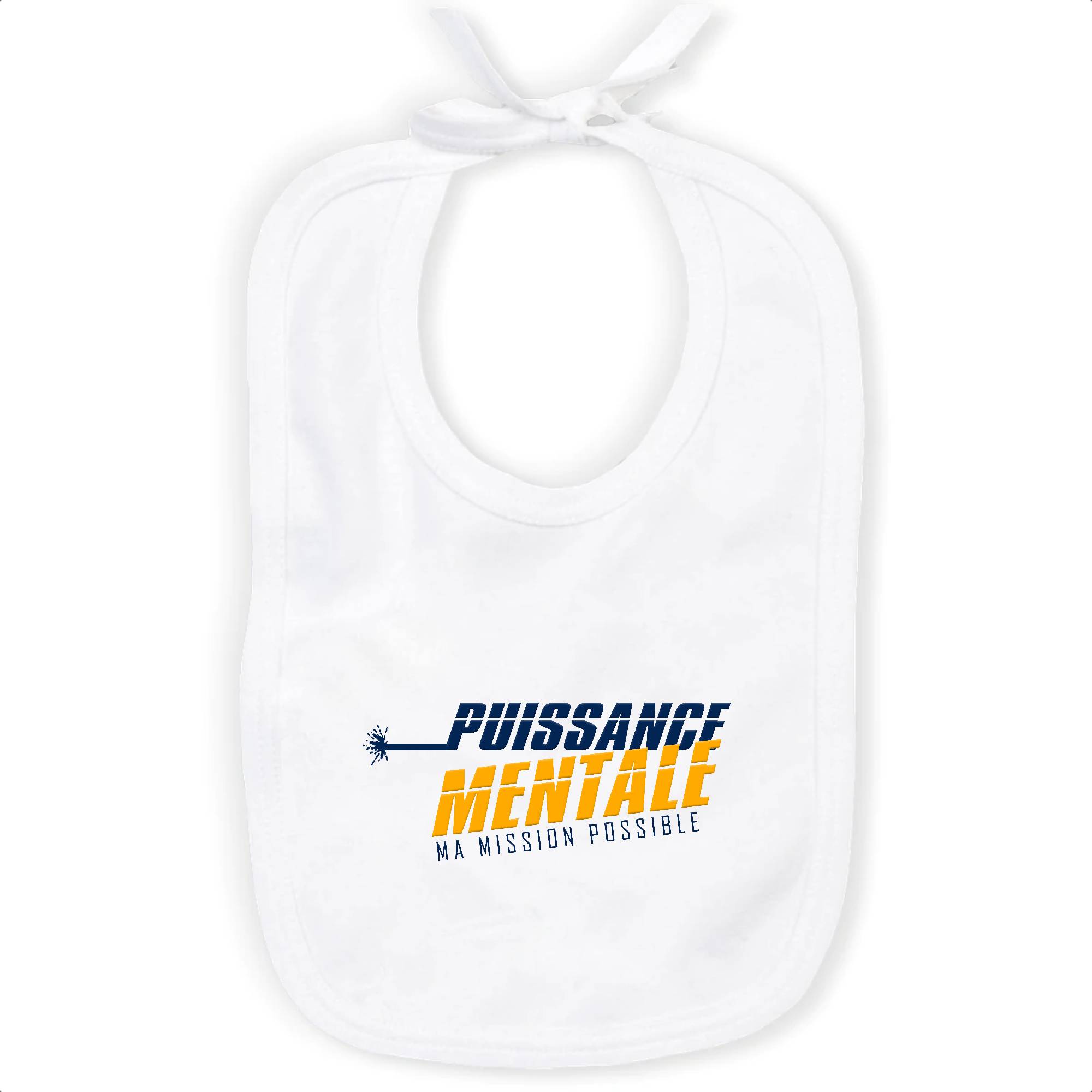 Bavoir Bébé Personnalisé « Ma Mission Pizza Avec Papa » – 100% Coton Bio, Fermeture Scratch – Fabriqué En France